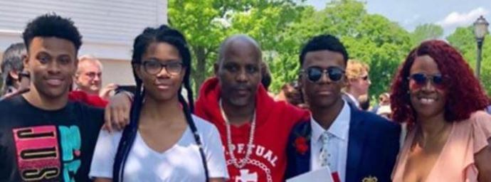 Tashera Simmons with her ex-husband DMX and children.